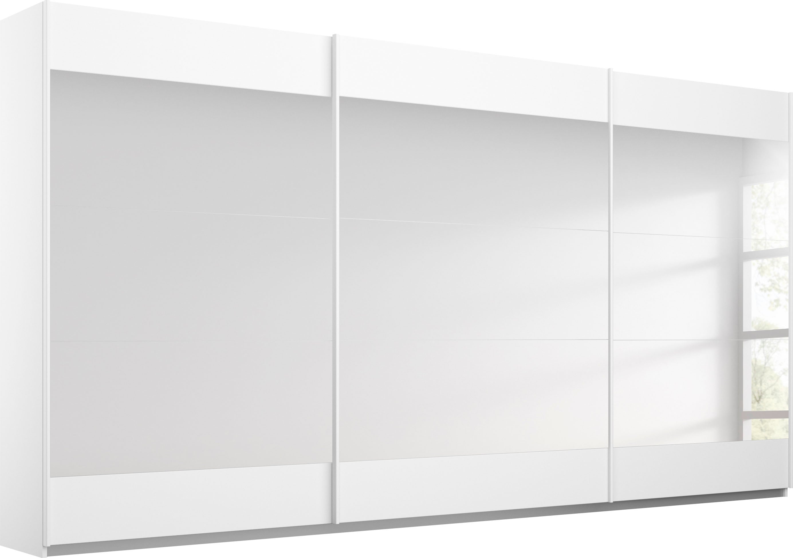 Schwebetürenschrank RAUCH "Kleiderschrank Schrank Garderobe Wäscheschrank Ankleide MALIBU", weiß (alpinweiß), B:361cm H:210cm T:62cm, Holzwerkstoff, Schränke, mit großflächigen Türen, großzügiger Stauraum MADE IN GERMANY Image