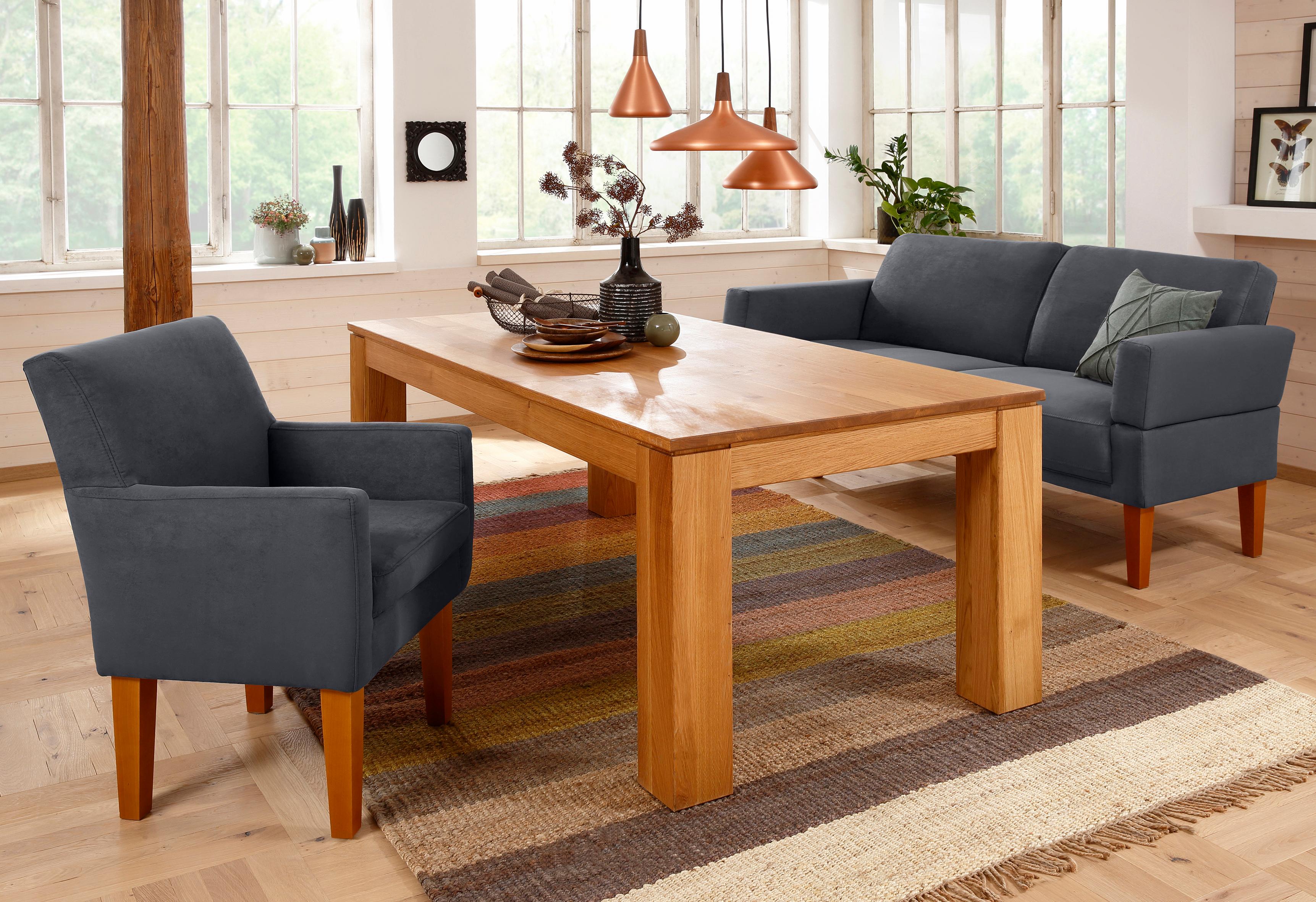 Sofa HOME AFFAIRE "Fehmarn", grau, B:170cm H:98cm T:81cm, Microfaser in Antik Leder Optik aus 100% Polyester, Sofas, 3-Sitzer-Sofa 2-Sitzer-Sofa, in 3 Breiten