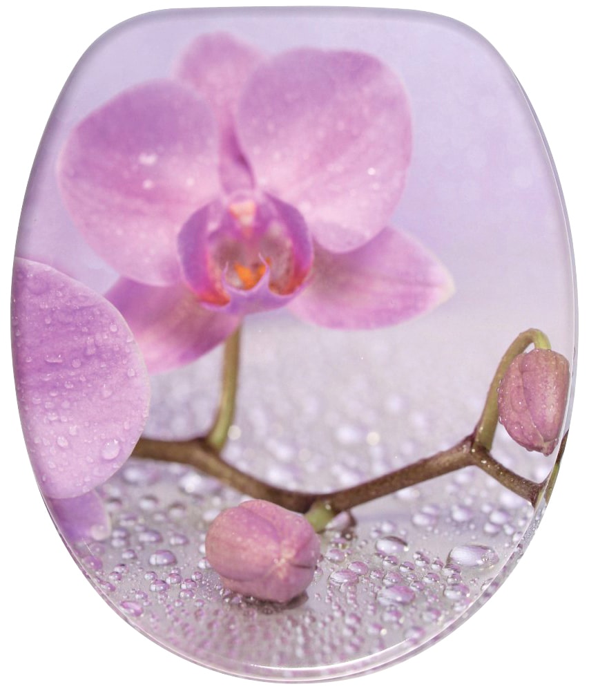 WC-Sitz SANILO "Blooming", rosa (rosa, pink), B:37,7cm L:47cm, MDF - Mitteldichte Holzfaserplatte, WC-Sitze Image