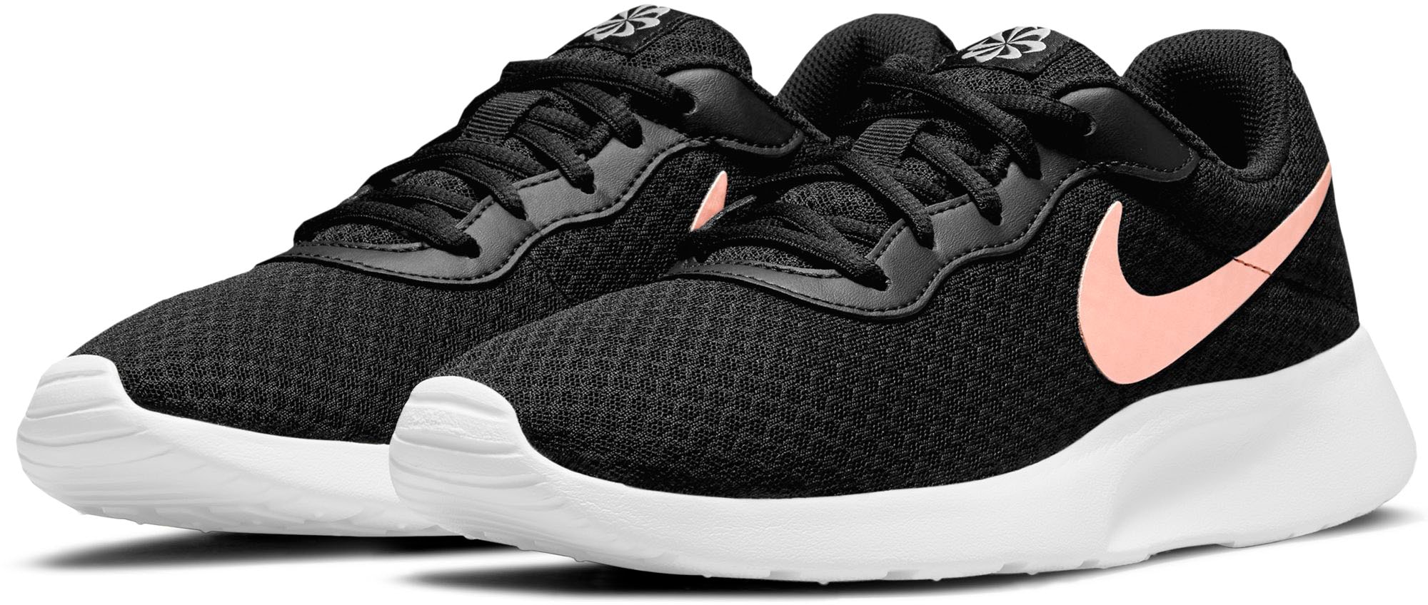 Sneaker NIKE SPORTSWEAR "TANJUN", Gr. 36,5, rosa (schwarz, roségoldfarben), Textil, Schuhe