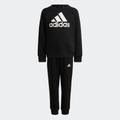 Trainingsanzug ADIDAS SPORTSWEAR "ESSENTIALS LOGO FRENCH TERRY JOGGINGANZUG" Gr. 128, schwarz-weiß (black, white) Kinder Sportanzüge Trainingsanzüge