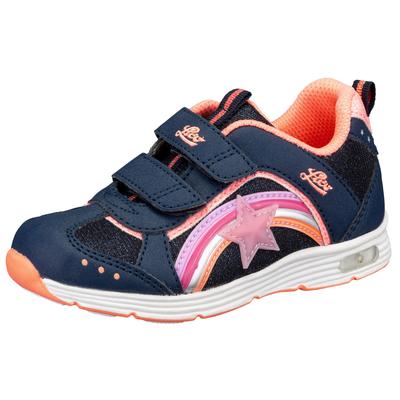 Klettschuh LICO "Freizeitschuh Rainbow V Blinky", Kinder, Gr. 28, blau, Synthetik, Schuhe Image