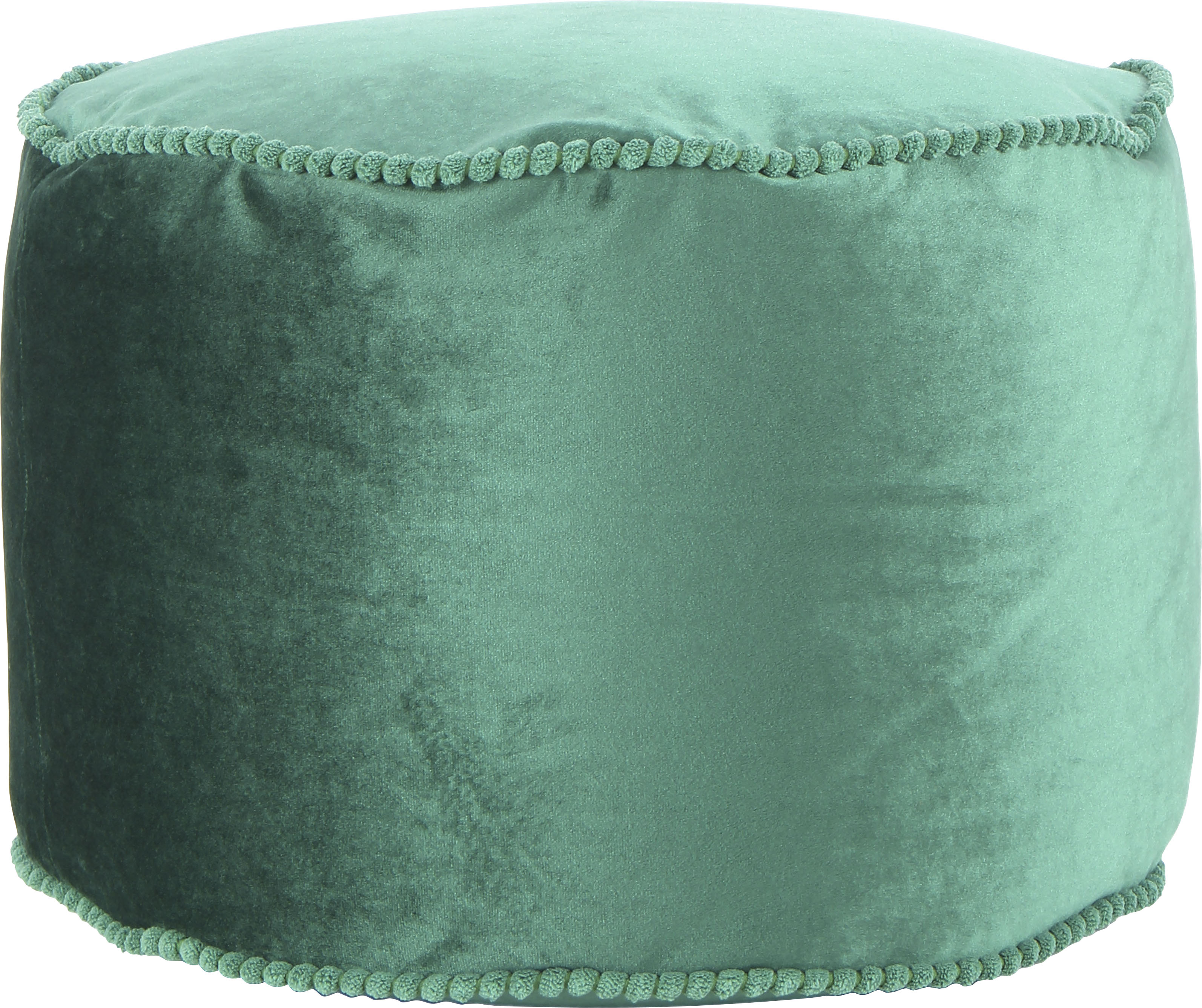 Stauraumhocker KAYOOM "Pouf Taj Mahal 125, trendige samtige Oberfläche", grün, B:47cm H:32cm T:47cm, Bezug: 100% Polyester (Samt) / Füllmaterial: 100% Polystryol, Hocker, samtweich, farbig, modern, orientalisches Design