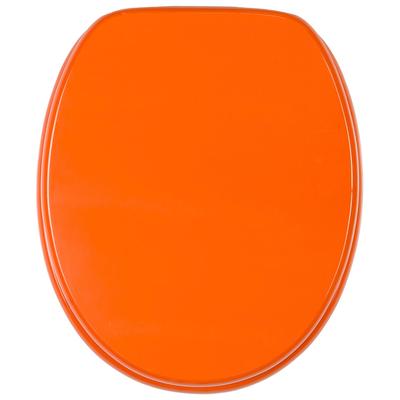 WC-Sitz SANILO, orange, B:37,7cm L:47cm, MDF - Mitteldichte Holzfaserplatte, WC-Sitze, einfarbig