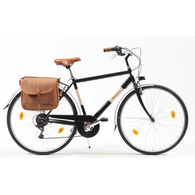 Cityrad "Citybike 605 Man" Gr. 54, schwarz (schwarz, schwarz), VENICE - I LOVE ITALY, Fahrräder, 54cm, 28 Zoll (71,12cm), für Herren, Kettenschaltung