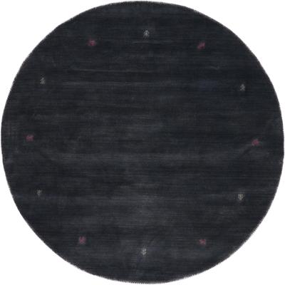 Wollteppich CARPETFINE "Gabbeh Uni", grau, H:15mm Ø:300cm, Wolle, Teppiche, reine Wolle handgewebt, Gabbeh Tiermotiv warmes Raumklima viele Größen Image