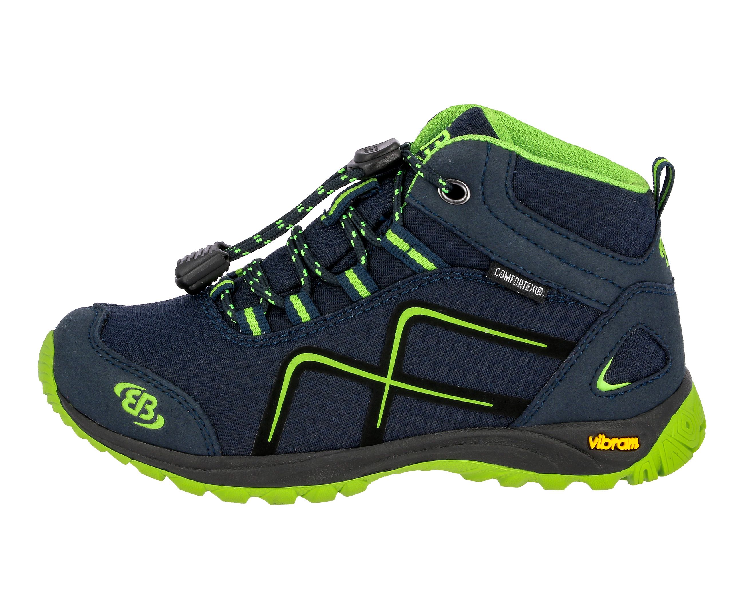 Wanderschuh BRÜTTING "Outdoorstiefel Guide High", Gr. 34, blau, Synthetik, Schuhe Image