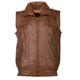 Lederweste JCC "BigVest2" Gr. 50, braun (cognac) Herren Westen Lederwesten