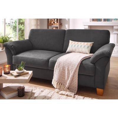 3-Sitzer HOME AFFAIRE "Borkum", grau (anthrazit), B:186cm H:87cm T:88cm, Struktur (100% Polyester), Luxus-Microfaser ALTARA NUBUCK (100% Polyester), MELROSE (100% Polyester), Luxus-Microfaser Toro (100% Polyester), Sofas, mit Federkern Image