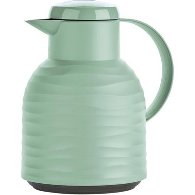Isolierkanne EMSA "Samba Wave", grün (mint), 1 l, Kunststoff, Glas, Kannen, Made in Germany, 12h warm/24h kalt, Quick-Press-Deckel, Glaskolben Image
