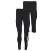 Leggings KANGAROOS "Doppelpack", Damen, Gr. 40, N-Gr, schwarz, Obermaterial: 95% Baumwolle, 5% Elasthan, unifarben, sportlich, schmal, Hosen, Große Größen