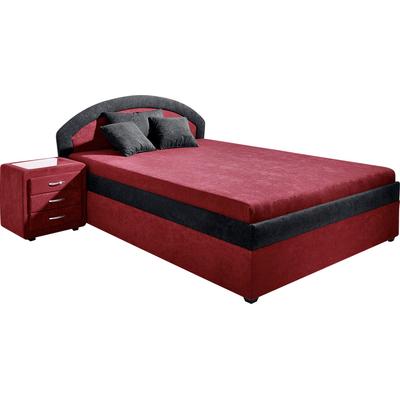 Polsterbett MAINTAL, rot (rot, schwarz), B:93cm H:96cm L:208cm, Betten Image