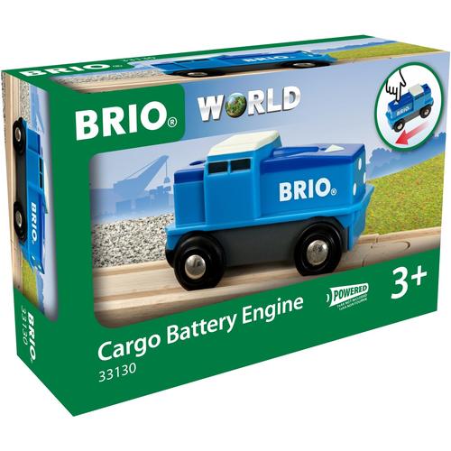"Spielzeug-Lokomotive BRIO ""BRIO WORLD, Blaue Batterie-Frachtlok"" Spielzeugfahrzeuge blau (blau, weiß) Kinder Ab 3-5 Jahren"