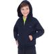 Sweatjacke TRIGEMA "TRIGEMA Raglan Kapuzen Jacke" Gr. 128, blau (navy) Kinder Sweatjacken Sweatshirts