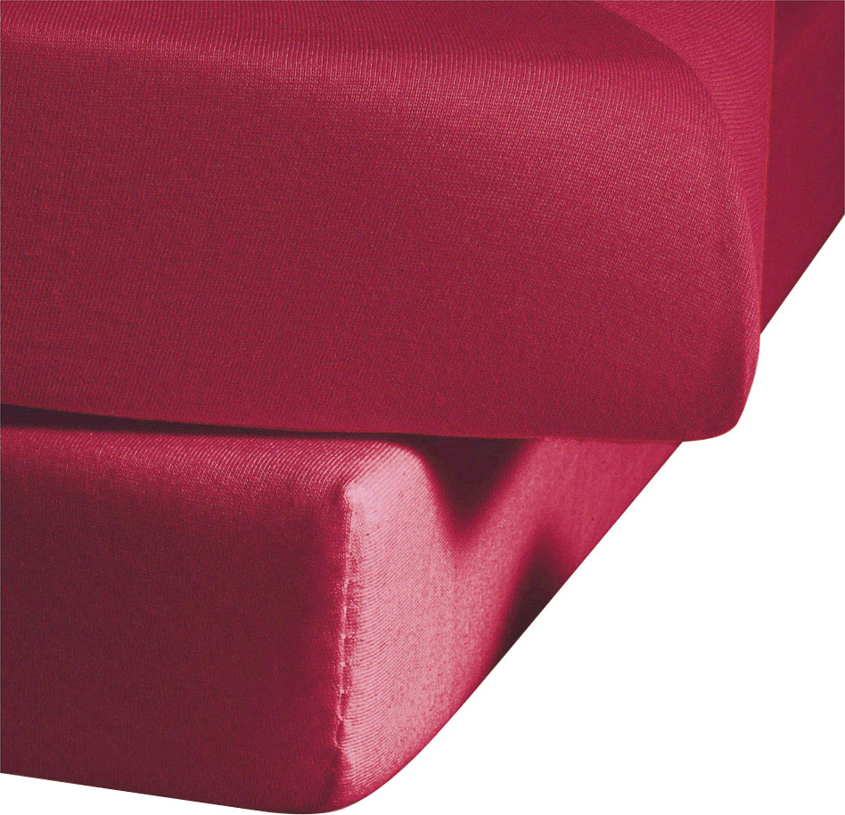 Betttuch FLEURESSE "Colours", braun (kirsch), B:220cm L:260cm, Mako-Satin, Obermaterial: 100% Baumwolle, Bettlaken, offenes Bettlaken Image