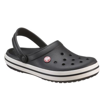 Clog CROCS "Crocband", Herren, Gr. 39, schwarz-weiß (schwarz, weiß), Croslite, kontrastfarbene Details, sportlich, Schuh