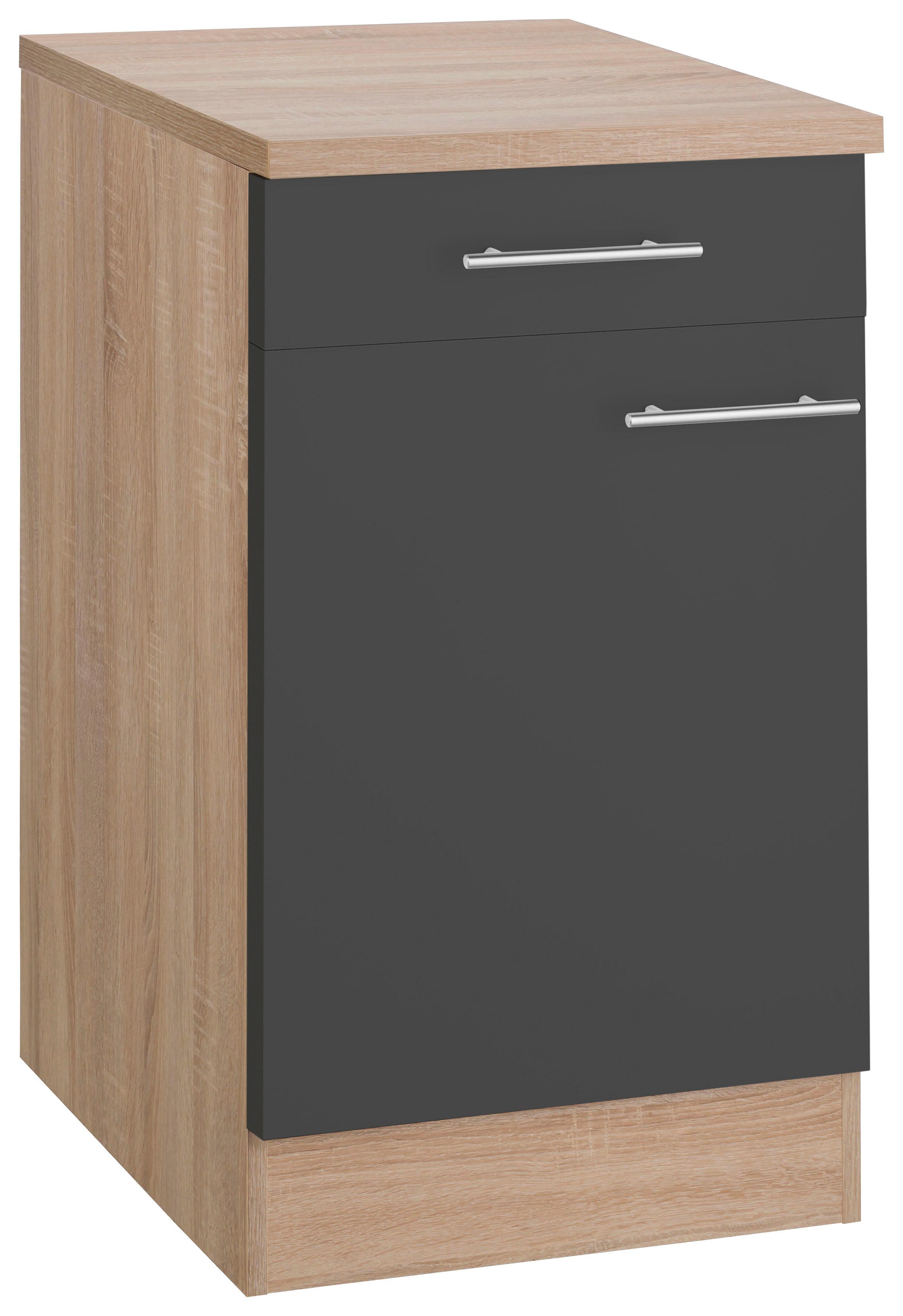 Unterschrank OPTIFIT "Kalmar", grau (anthrazit), B:50cm H:85cm T:60cm, Schränke, Breite 50 cm Image