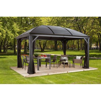 Pavillon SOJAG "Moreno 10x14", grau (anthrazit), B/H/T: 298cm x 283cm x 423cm, Pavillons, BxT: 298x423 cm