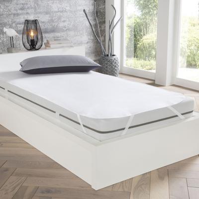 Matratzenauflage IBENA "Pure Aktiv 5516", weiß, B:200cm H:0,5cm L:220cm, Obermaterial: 100% Baumwolle, Matratzenzubehör, Wasserdicht, kochfest Image