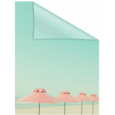 Fensterfolie LICHTBLICK ORIGINAL "Sonnenschirme" Gr. 4, blau (türkis, rosa), B:100cm L:130cm, PVC, Fensterfolien, selbstklebend, Sichtschutz Image