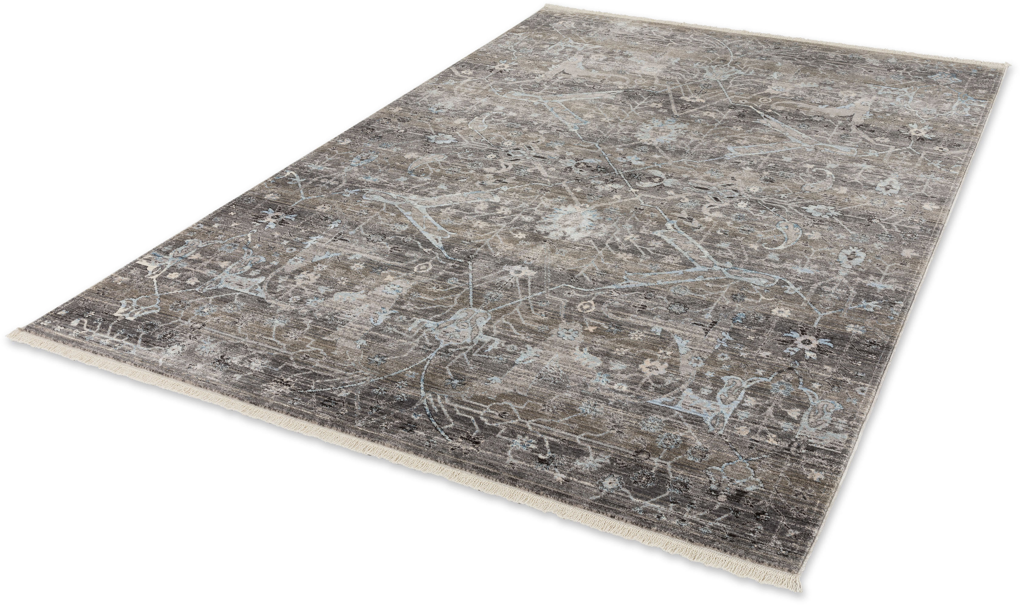 Teppich "Mystik 195" Gr. 6, grau, B:200cm H:7mm L:285cm, Kunstfaser, SCHÖNER WOHNEN-KOLLEKTION, Teppiche, weiche Oberfläche, Wohnzimmer Image