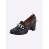 Pumps HEINE, Damen, Gr. 35, schwarz, Leder, Glattleder, modisch, Schuhe