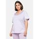 T-Shirt SHEEGO "Große Größen" Gr. 48/50, lila (lavendel gestreift) Damen Shirts Jersey