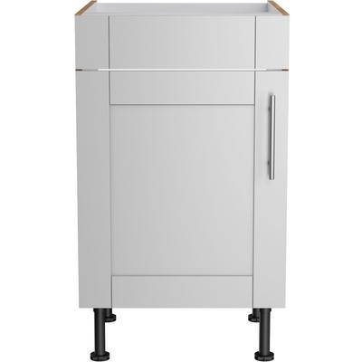 Spülenschrank KOCHSTATION "KS-Ahus", grau (hellgrau matt, wildeiche nachbildung), B:50cm H:87cm T:58,4cm, Schränke, Breite 50 cm Image