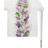 Tischläufer APELT "6404 SPRINGTIME, Frühjahrsdeko, Frühling", lila (weiß, flieder, natur), B:45cm L:140cm, Polyester, Baumwolle, Tischdecken, Digitaldruck