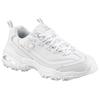 Sneaker SKECHERS "D´Lites-Fresh Start", Damen, Gr. 42, silber (weiß, silberfarben), Leder, Textil, Synthetik, sportlich, Schuhe Sneaker, Freizeitschuh, Halbschuh, Schnürschuh mit Bio-Dri-Ausstattung