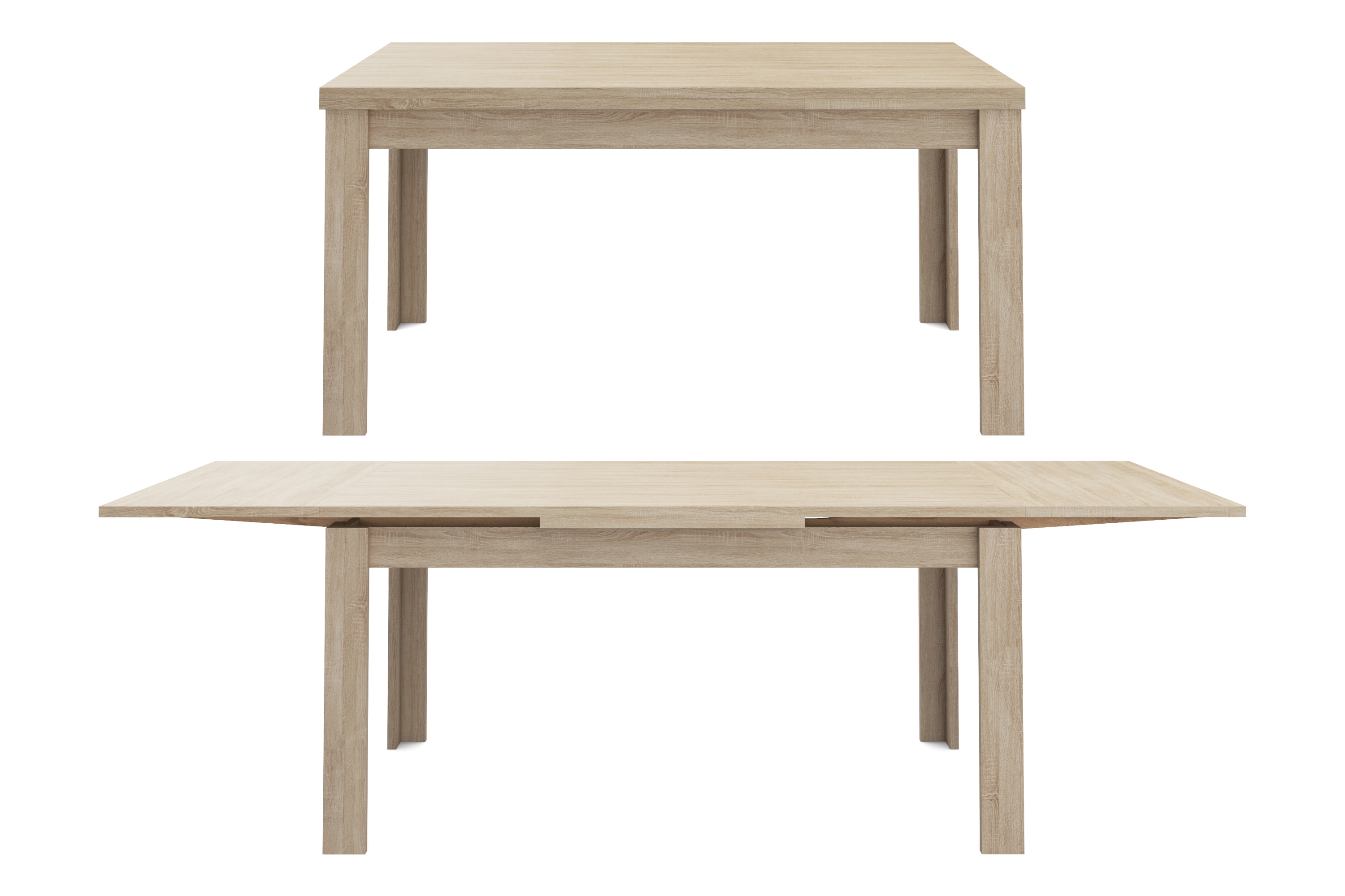 Esstisch MÄUSBACHER "Monti", braun (eichefarben sägerau), B:180cm H:78cm T:90cm, Tische, Esstisch, BESTSELLER, Tisch, Küchentisch, Auszugstisch ausziehbar auf 280 cm