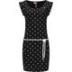 Sommerkleid RAGWEAR "Tag Dots" Gr. XS (34), Normalgrößen, schwarz-weiß (dark) Damen Kleider Freizeitkleider leichtes Baumwoll Kleid mit Pünktchen-Muster