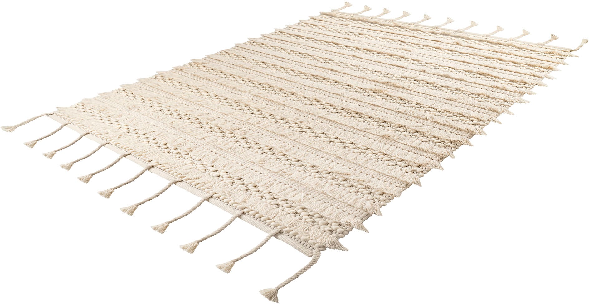 Wollteppich ME GUSTA "Bohist 325", beige (natur), B:200cm H:18mm L:290cm, Wolle, Teppiche Image