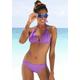 Triangel-Bikini-Top S.OLIVER "Spain" Gr. 42, Cup C/D, lila Damen Bikini-Oberteile Ocean Blue mit Raffung und Doppelträger