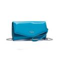 Clutch COLLEZIONE ALESSANDRO "Mia" Gr. B/H/T: 24 cm x 13 cm x 5 cm one size, blau (türkis) Damen Taschen Handtaschen