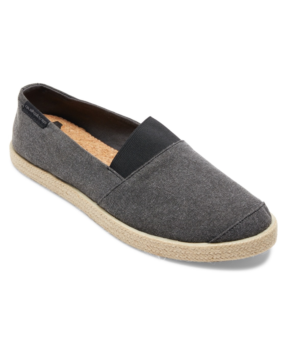 Sneaker QUIKSILVER "Espadrilled", Herren, Gr. 6(39), schwarz (solid schwarz), Obermaterial:Obermaterial: Textil / Futter: Textil / Außensohle: Gummi;, Schuhe Sneaker