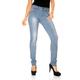 Röhrenjeans HEINE, Damen, Gr. 40, Normalgrößen, blau (bleached), 95% Baumwolle, 3% Polyester, 2% Elasthan, Miedereinsatz:15% Elasthan, 85% Polyamid, unifarben, lang, Jeans