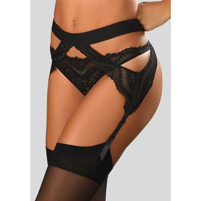 Strapsgürtel PETITE FLEUR GOLD, Damen, Gr. 36/38, N-Gr, schwarz, Spitze, Obermaterial: 90% Polyamid, 10% Elasthan, Strumpfhalter, mit eleganter Spitze, sexy Dessous, Reizwäsche Image