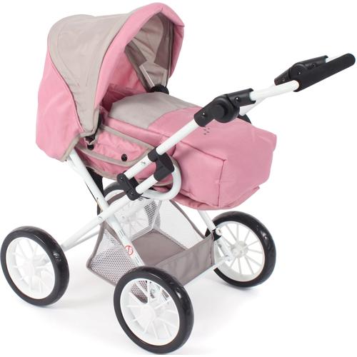 „Kombi-Puppenwagen CHIC2000 „“Leni, Bärchen““ Puppenwagen rosa (bärchen) Kinder Puppenwagen -trage mit herausnehmbarer Tragetasche“