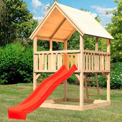 Spielturm KONIFERA "Lenie", beige (natur), Spieltürme, KinderB:200cm H:345cm T:200cm, Holzwerkstoff, BxTxH: 200x200x345 cm, B:200cm H:345cm T:200cm