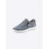 Schnürschuh JANA, Damen, Gr. 38, blau (jeansblau), Veloursleder, sportlich, Schuhe