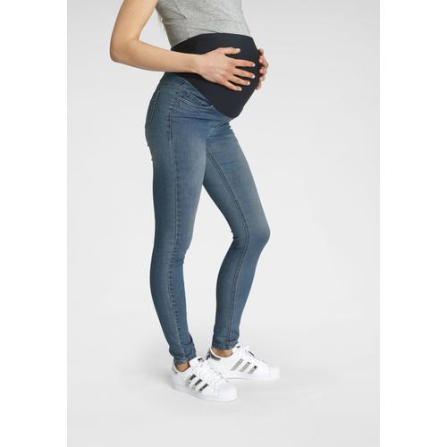 "Umstandsjeans NEUN MONATE ""Powered by Flashlights"" Gr. 38, N-Gr, blau (blue, used) Damen Jeans Umstandsjeans"