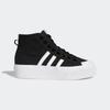 Sneaker ADIDAS ORIGINALS "NIZZA PLATFORM MID", Gr. 40,5, schwarz-weiß (core schwarz, cloud weiß, cloud weiß), Textil, Synthetik, sportlich, Schuhe Canvassneaker Plateausneaker Skaterschuh Sneaker high Sneakerboots