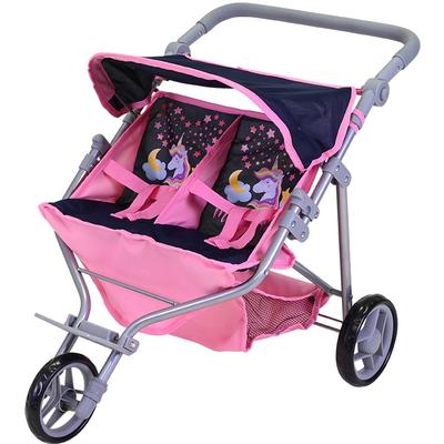 Puppen-Zwillingsbuggy KNORRTOYS "Duo - Magic Unicorn" Puppenwagen rosa (magic unicorn) Kinder