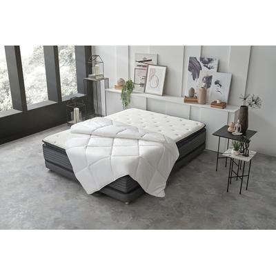 Kunstfaserbettdecke YATAS BEDDING "Corbell Silikonize, Bettdecke 135x200 cm & weitere Größen", weiß, B:220cm L:155cm, Bezug: 100% Baumwolle. Füllung: 100% Polyester, Bettdecken, Sommer, Herbst, allergiker geeignet (Hausstauballergiker)
