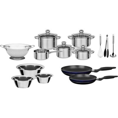 Topf-Set GSW "Silver Star", silber (silberfarben, schwarz), Töpfe, Induktion Image