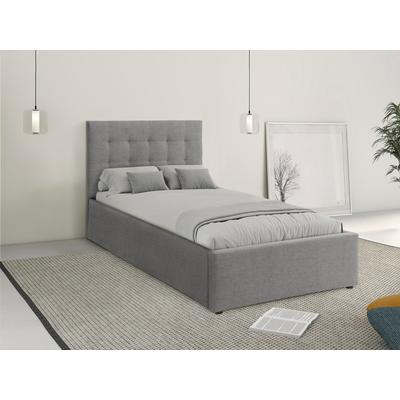 Polsterbett HOME AFFAIRE "Hamar", grau (grau, grau, grau), B:109cm H:105cm L:217cm, Betten, Steppung im Kopfteil, in verschiedenen Grössen und Stoffen und Farben Image