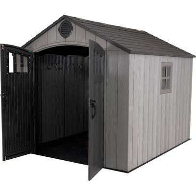Gerätehaus LIFETIME "Jupiter", grau, HDPE (High Density Polyethylen), Gerätehäuser, Kunststoff