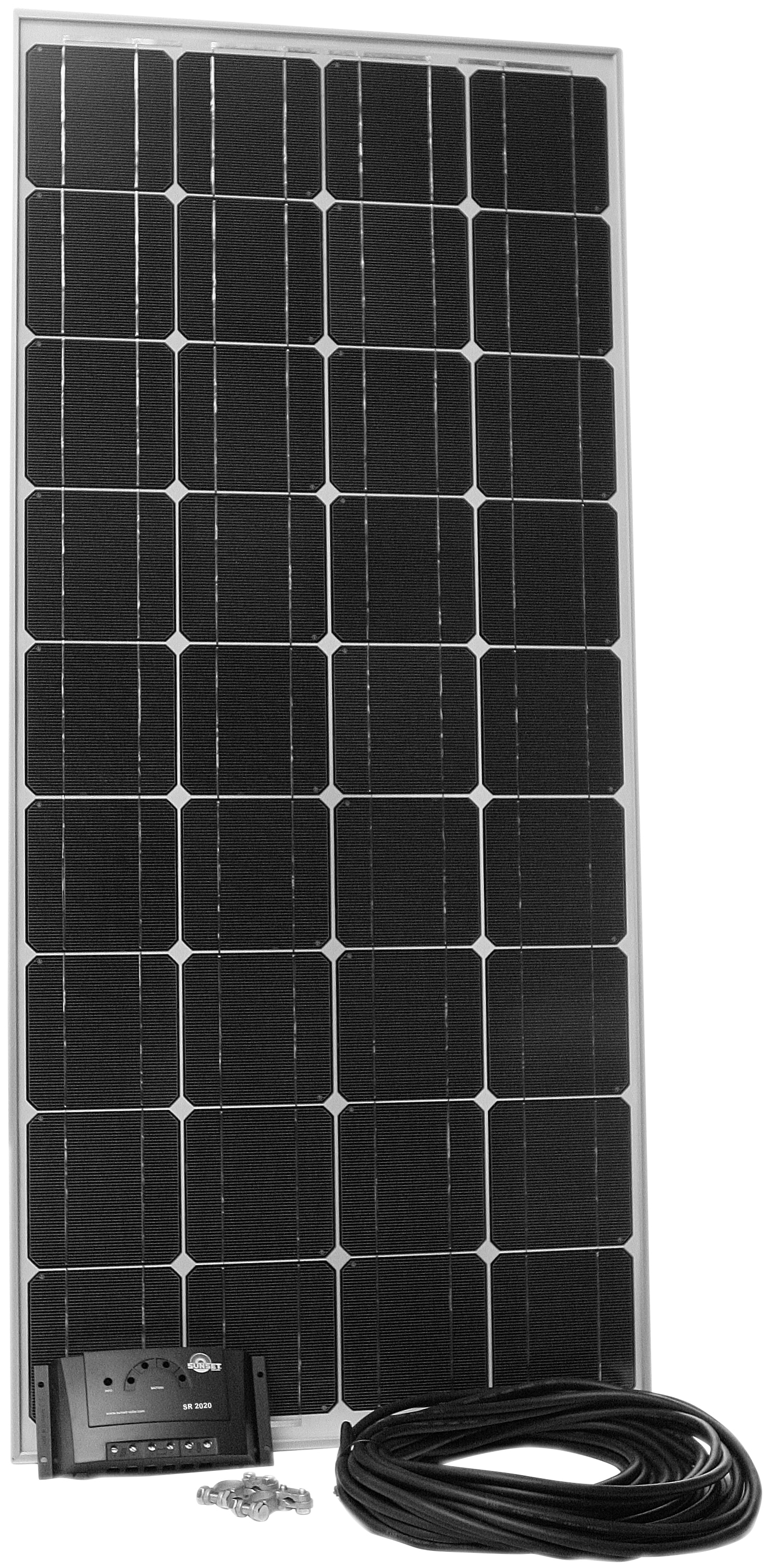 Solarmodul SUNSET "Stromset AS 180, 180 Watt, 12 V", silber (silberfarben), Solarmodule, für Gartenhäuser oder Reisemobil Image