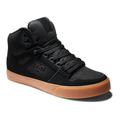 Sneaker DC SHOES "Pure High-Top" Gr. 10,5(44), schwarz (schwarz, natur) Schuhe Sneaker